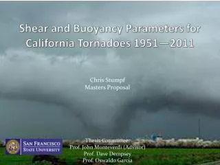 shear and buoyancy parameters for california tornadoes 1951 2011