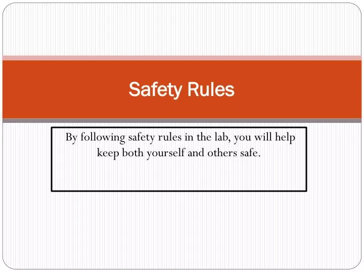 safety rules