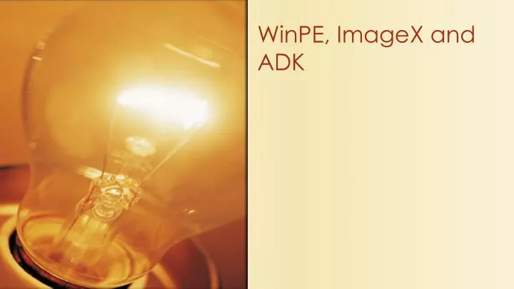 winpe imagex and adk