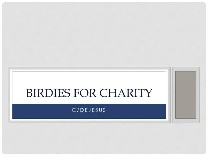 birdies for charity