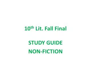 10 th Lit. Fall Final