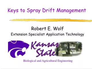 Keys to Spray Drift Management
