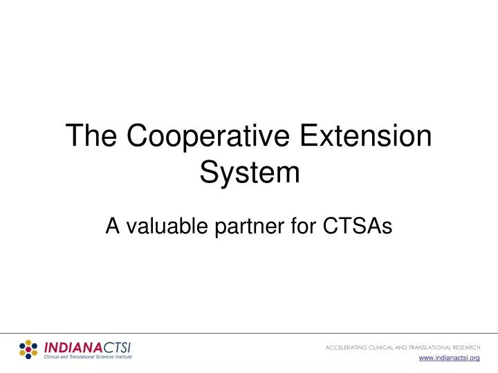 the cooperative extension system