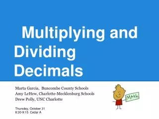 Multiplying and Dividing Decimals