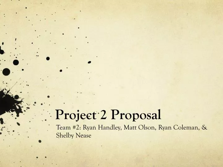 project 2 proposal