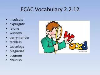 ECAC Vocabulary 2.2.12