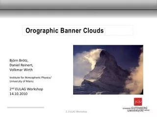 Orographic Banner Clouds