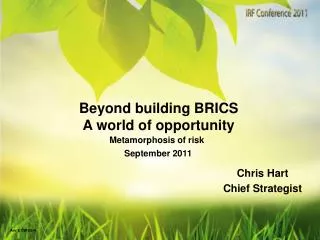 Beyond building BRICS A world of opportunity