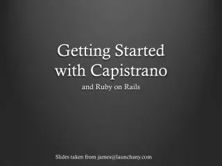 Getting Started with Capistrano