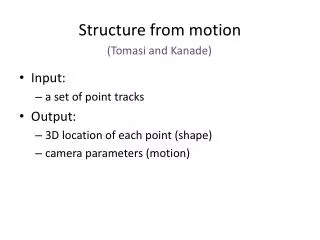 Structure from motion