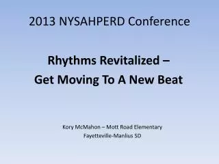 2013 NYSAHPERD Conference