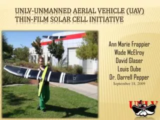 UNLV-Unmanned Aerial Vehicle (UAV) Thin-Film Solar Cell Initiative