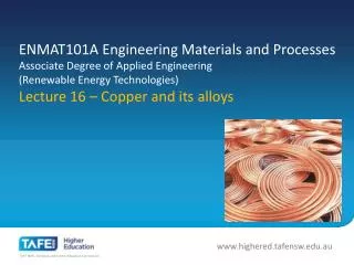 Copper and its alloys