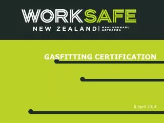 Gasfitting certification