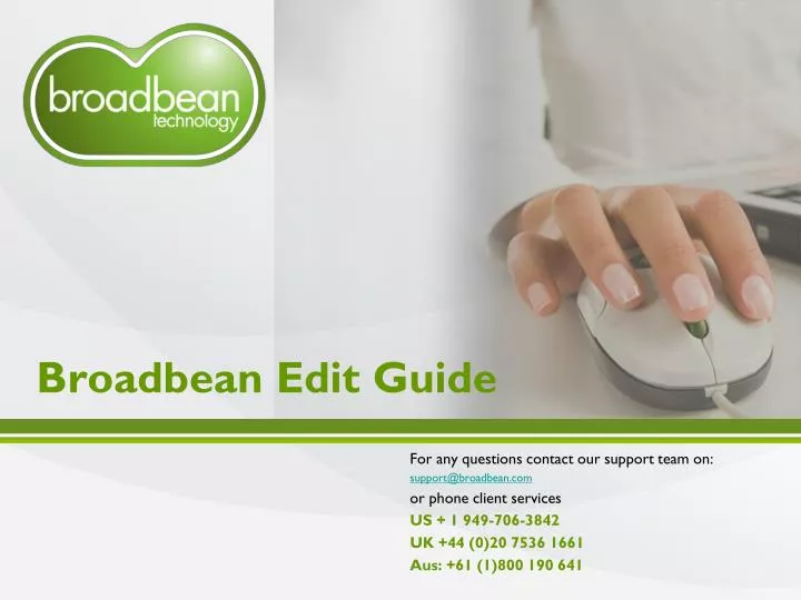 broadbean edit guide