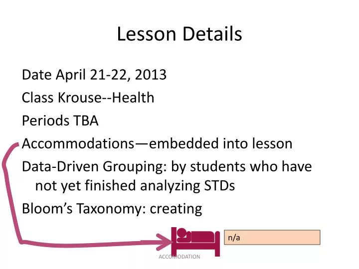 lesson details