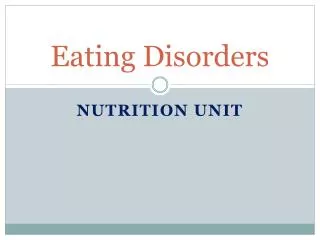 eating disorders