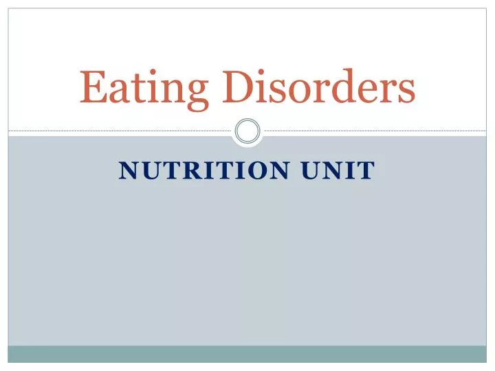 eating disorders