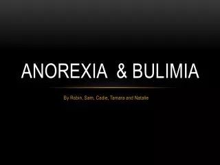 anorexia bulimia