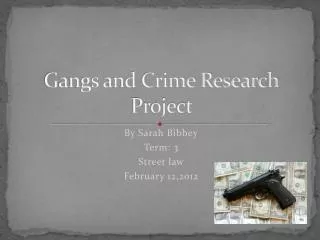 Gangs and Crime Research Project