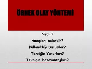 rnek olay y ntem