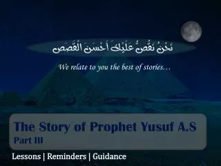 The Story of Prophet Yusuf A.S Part III