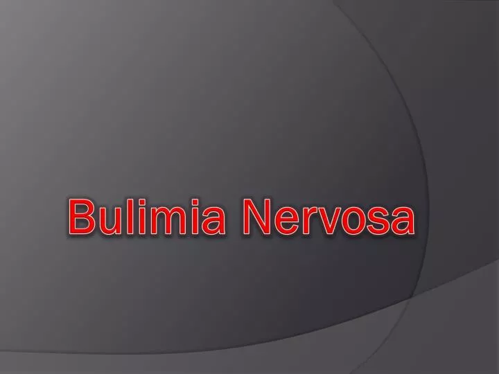 bulimia nervosa
