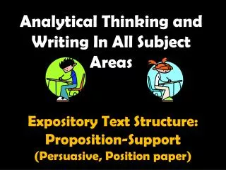 Analytical Thinking and Writing In All Subject Areas