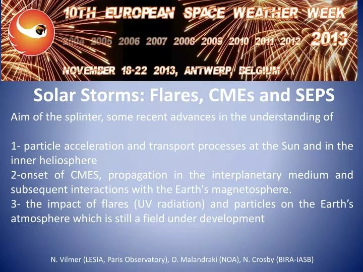 solar storms flares cmes and seps