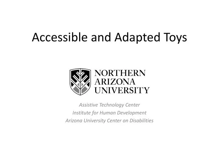 accessible and adapted toys