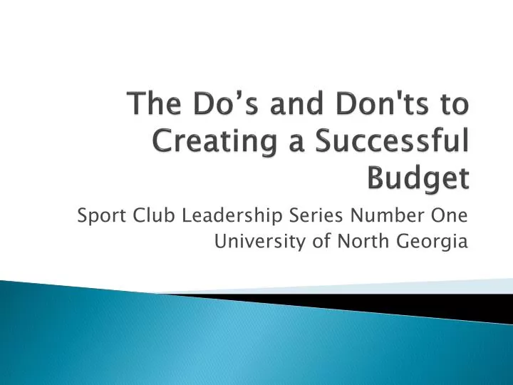 the do s and don ts to creating a successful budget