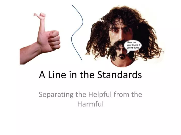 a line in the standards