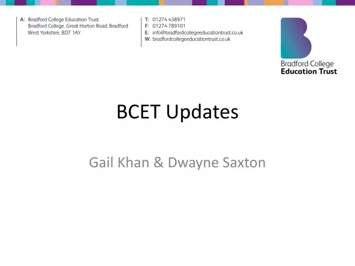 bcet updates