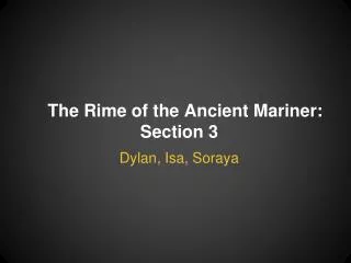 The Rime of the Ancient Mariner: Section 3