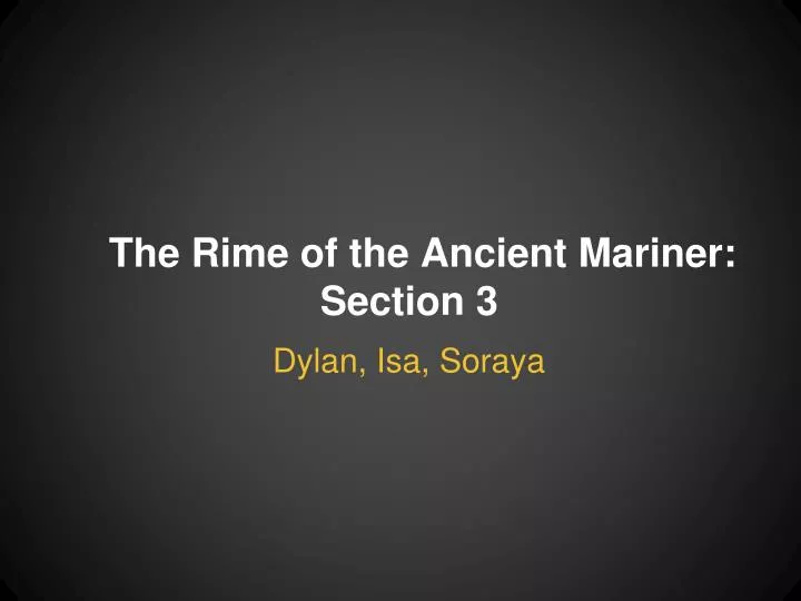 the rime of the ancient mariner section 3