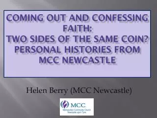 Helen Berry (MCC Newcastle)