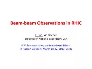 Beam-beam Observations in RHIC