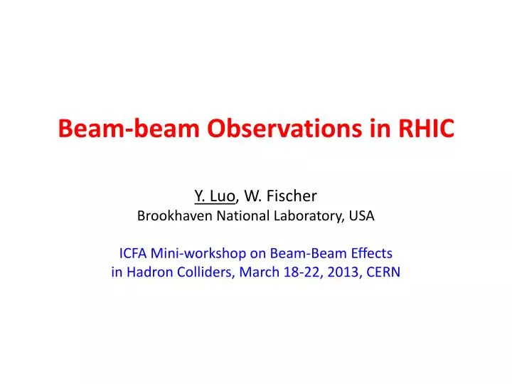beam beam observations in rhic