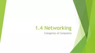 1.4 Networking