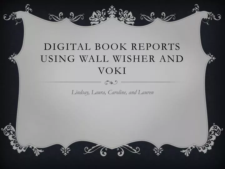 digital book reports using wall wisher and voki
