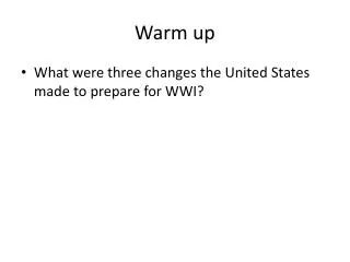 warm up