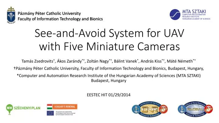 see and avoid system for uav with five miniature cameras