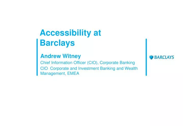 accessibility at barclays
