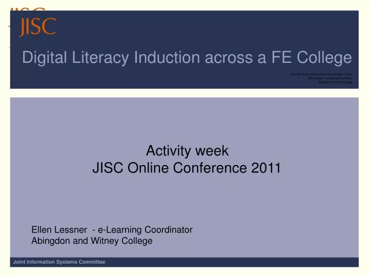 digital literacy induction across a fe college
