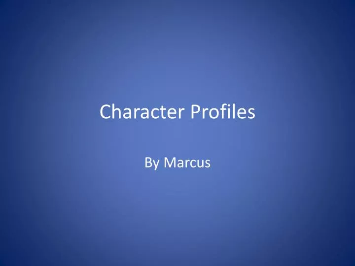 character profiles