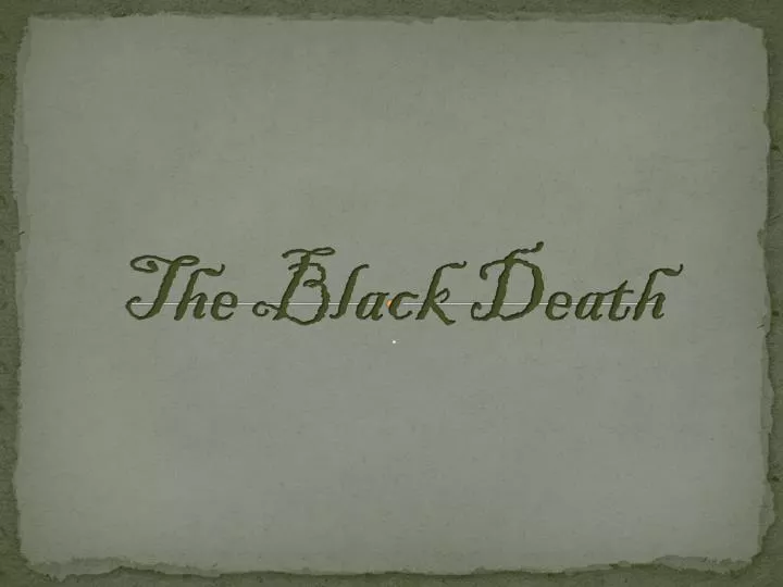 the black death