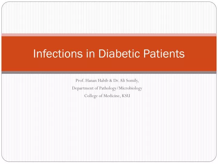 infections in diabetic patients