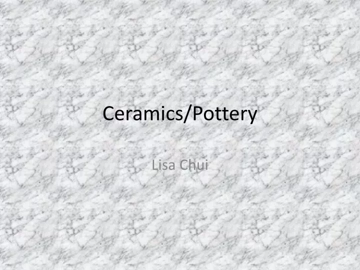 ceramics pottery