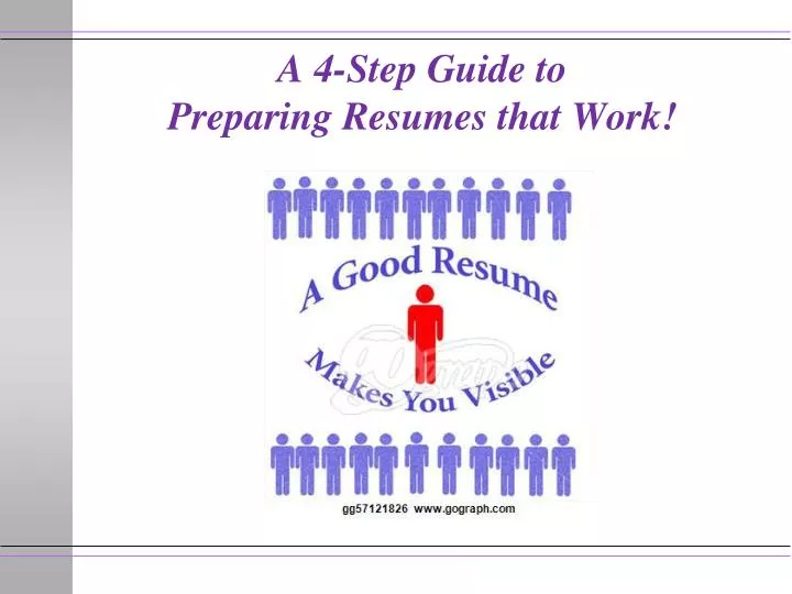 a 4 step guide to preparing resumes that work