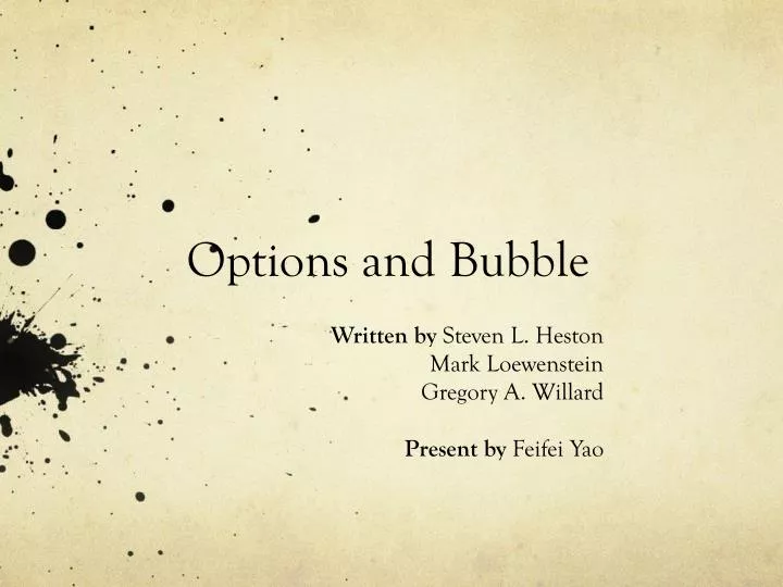 options and bubble